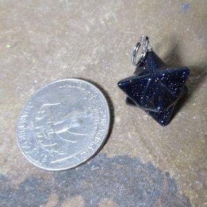 Jewelry - 1682 Blue goldstone mini merkaba pendant necklace Jewelry - 1682 Blue goldstone mini merkaba pendant necklace
